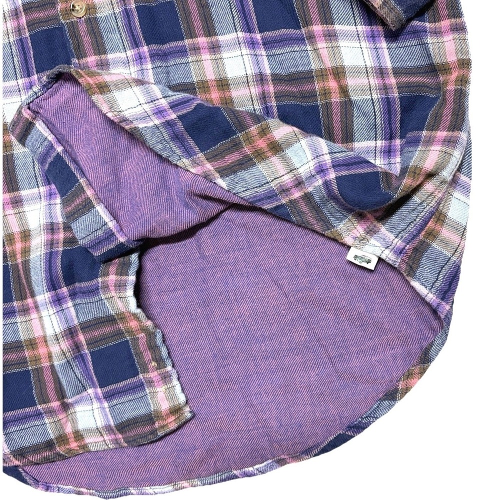 Peter Millar Flannel Shirt Mountainside Collection Purple Plaid Mens Medium - Picture 4 of 9